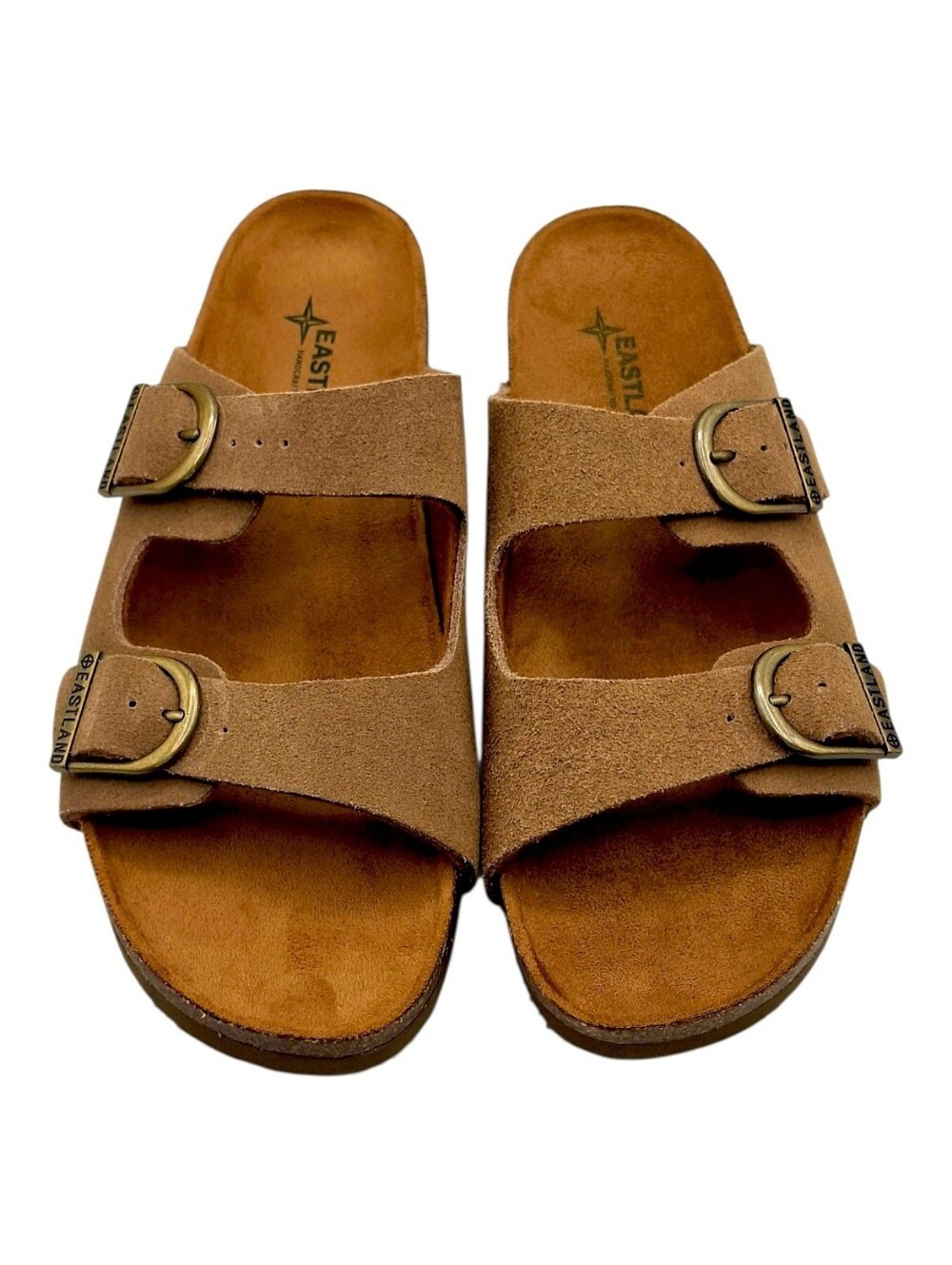 Women's Hand-made Eastland Cambridge Slide Sandal in Khaki Suede Size 10 - Picture 4 of 6